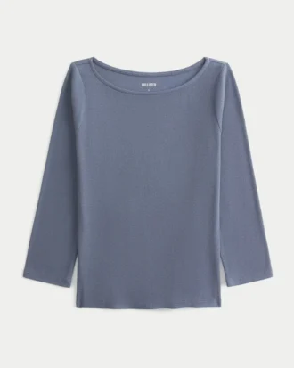 3/4-hihainen, kaula-aukollinen baby-tee