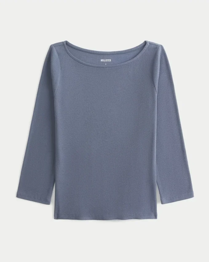 3/4-hihainen, kaula-aukollinen baby-tee