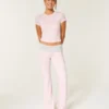 Always Cozy Knit Foldover Waist Flare -housut