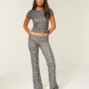 Always Cozy Knit Foldover Waist Flare -housut