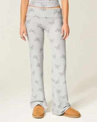 Always Cozy Knit Foldover Waist Flare -housut