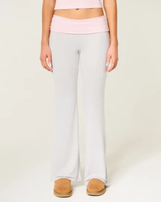 Always Cozy Knit Foldover Waist Flare -housut