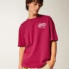 Baggy Cotton Shady Pine Motel -grafiikkapaita Baggy Cotton Shady Pine Motel -grafiikkapaita