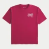 Baggy Cotton Shady Pine Motel -grafiikkapaita Baggy Cotton Shady Pine Motel -grafiikkapaita