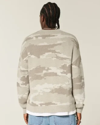 Boxy Camo Crew -villapaita