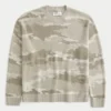 Boxy Camo Crew -villapaita Boxy Camo Crew -villapaita