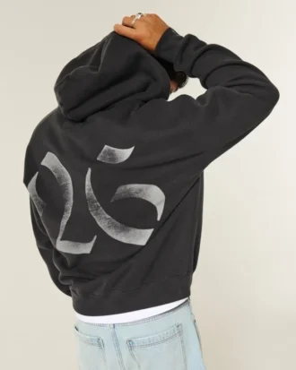 Boxy Class of 26 -grafiikka, vetoketjullinen huppari