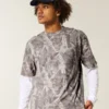 Boxy Crop Heavyweight Camo Crew T-paita