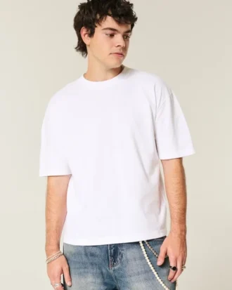 Boxy Crop Heavyweight Crew T-paita