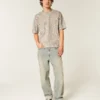 Boxy Crop Heavyweight Leopard Print Crew T-paita