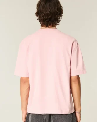 Boxy Crop Heavyweight Washed Crew T-paita