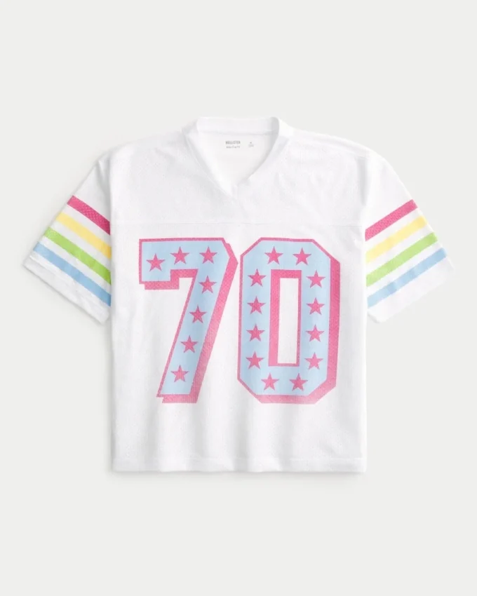 Boxy Crop Number -grafiikkajersey Boxy Crop Number -grafiikkajersey