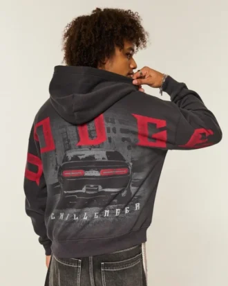 Boxy Dodge Challenger -grafiikkahuppari