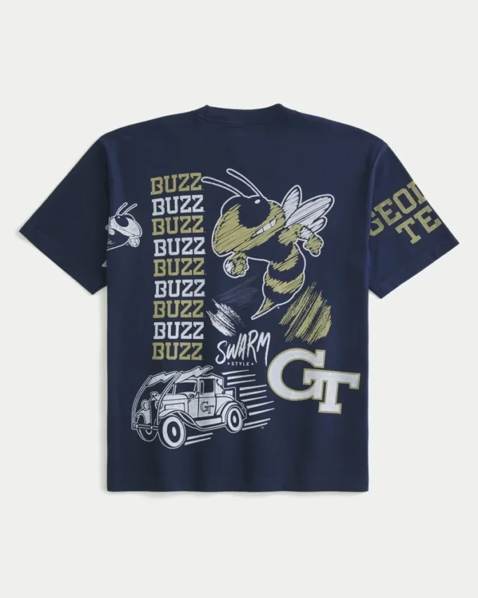 Boxy Georgia Tech Yellow Jackets -grafiikkapaita Boxy Georgia Tech Yellow Jackets -grafiikkapaita