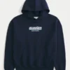 Boxy Glacier Montana Graphic Hoodie Boxy Glacier Montana Graphic Hoodie