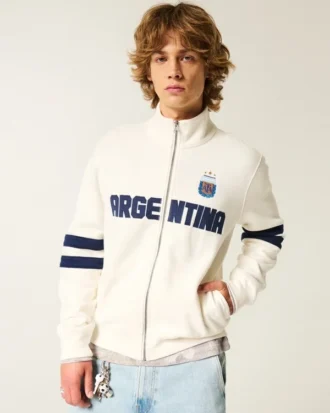 Boxy Half-Zip Argentina Graphic -huppari