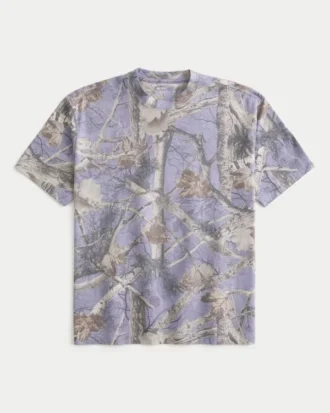 Boxy Heavyweight Camo Crew T-paita