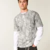Boxy Heavyweight Camo Crew T-paita