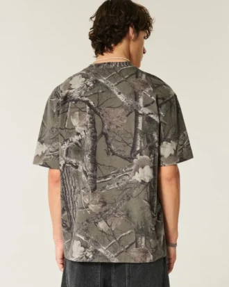 Boxy Heavyweight Camo Crew T-paita