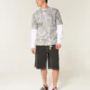 Boxy Heavyweight Camo Crew T-paita