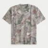 Boxy Heavyweight Camo Crew T-paita