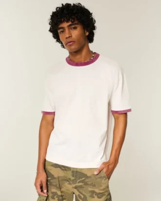 Boxy Heavyweight Cotton Crew T-paita