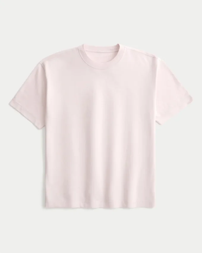 Boxy Heavyweight Cotton Crew T-paita