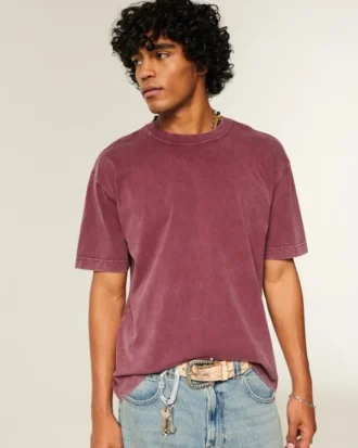 Boxy Heavyweight Cotton Crew T-paita