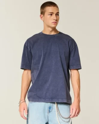 Boxy Heavyweight Cotton Crew T-paita