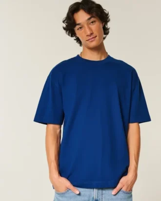 Boxy Heavyweight Cotton Crew T-paita