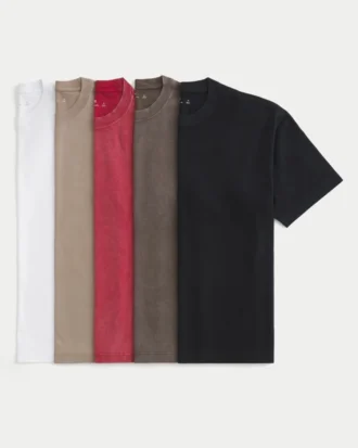 Boxy Heavyweight Crew T-paita, 5 kpl
