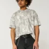 Boxy Heavyweight Crop Camo Crew T-paita Boxy Heavyweight Crop Camo Crew T-paita