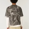 Boxy Heavyweight Crop Camo Crew T-paita