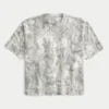 Boxy Heavyweight Crop Camo Crew T-paita Boxy Heavyweight Crop Camo Crew T-paita