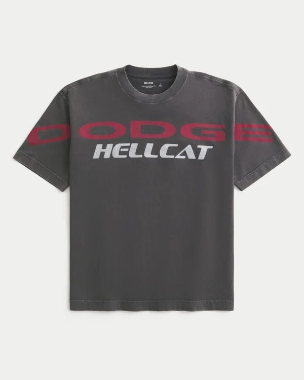 Boxy Heavyweight Dodge Hellcat -grafiikkapaita Boxy Heavyweight Dodge Hellcat -grafiikkapaita
