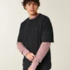 Boxy Heavyweight Micro Logo Crew T-paita