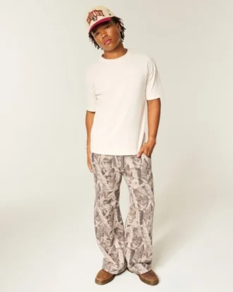 Boxy Heavyweight Micro Logo Crew T-paita