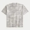 Boxy Heavyweight Micro Logo Crew T-paita