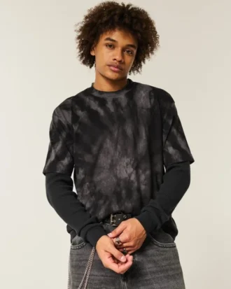 Boxy Heavyweight Tie-Dye Cotton Crew T-paita