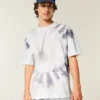 Boxy Heavyweight Tie-Dye Cotton Crew T-paita