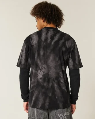 Boxy Heavyweight Tie-Dye Cotton Crew T-paita
