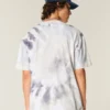 Boxy Heavyweight Tie-Dye Cotton Crew T-paita