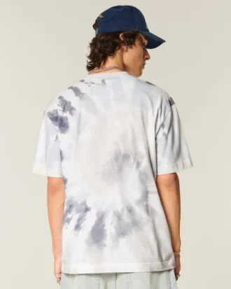 Boxy Heavyweight Tie-Dye Cotton Crew T-paita