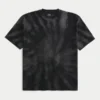 Boxy Heavyweight Tie-Dye Cotton Crew T-paita