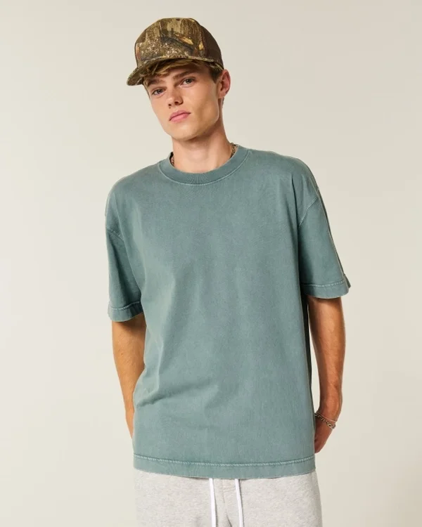 Boxy Heavyweight Washed Cotton Crew T-paita Boxy Heavyweight Washed Cotton Crew T-paita