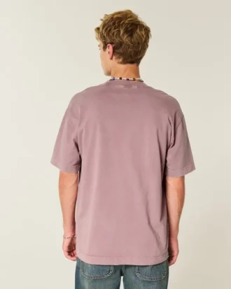 Boxy Heavyweight Washed Cotton Crew T-paita