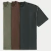 Boxy Heavyweight Washed Cotton Crew T-paita, 3 kpl