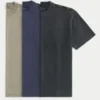 Boxy Heavyweight Washed Crew T-paita, 3 kpl