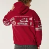 Boxy Indiana University Hoosiers -grafiikkahuppari Boxy Indiana University Hoosiers -grafiikkahuppari