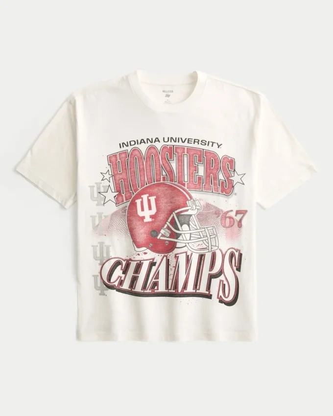Boxy Indiana University Hoosiers -grafiikkapaita Boxy Indiana University Hoosiers -grafiikkapaita